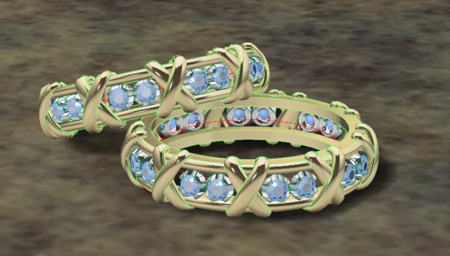 Dor Ring Gemstone Code 01 3D Model — image 3
