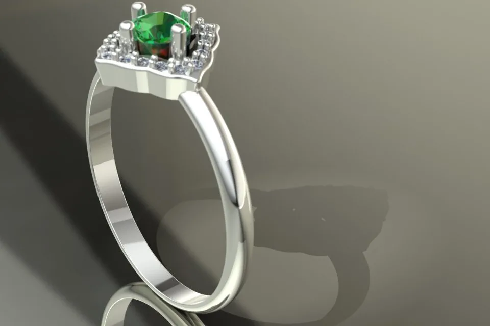 Flower Haloring Ring H01 3D Model — image 2