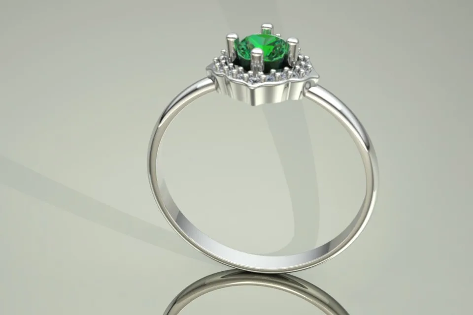 Flower Haloring Ring H01 3D Model — image 6
