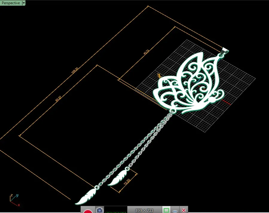 آویز پروانه کد 002 — تصویر ۶