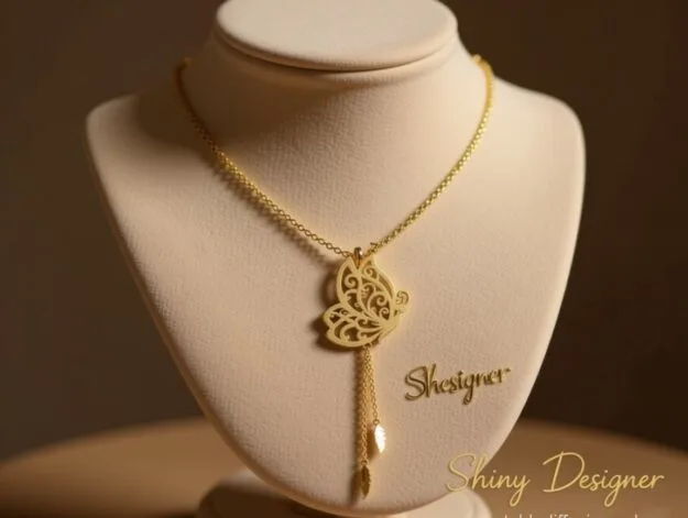 Butterfly Pendant Code 002 3D Model