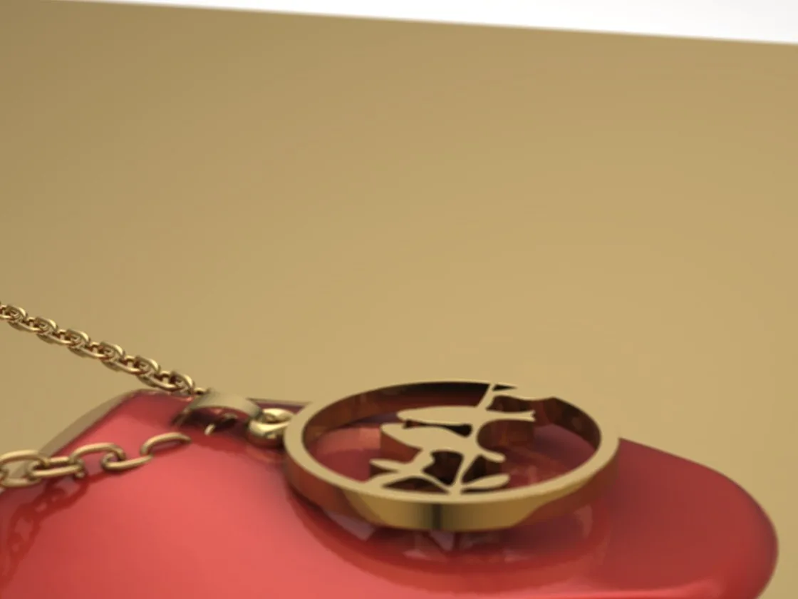 Bird Aashgh Pendant Code N01 3D Model — image 3