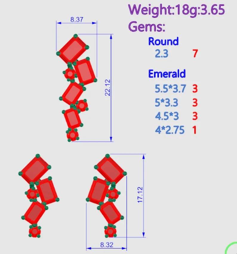 Half Set Jewelry 3D Model — image 2