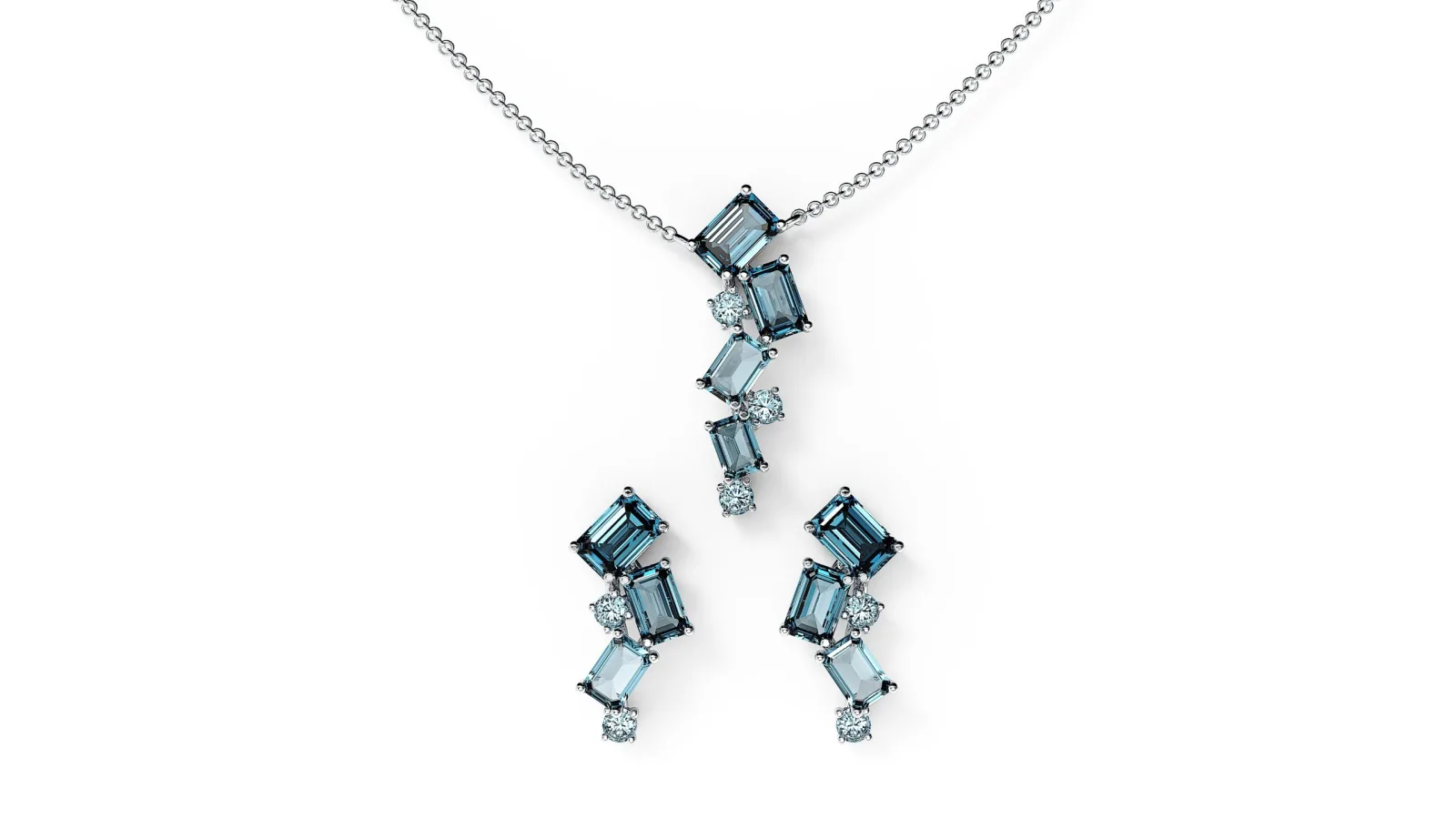 Half Set Jewelry 3D Model — image 3