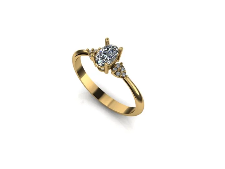 Ring Solitaire Ring 3D Model — image 3