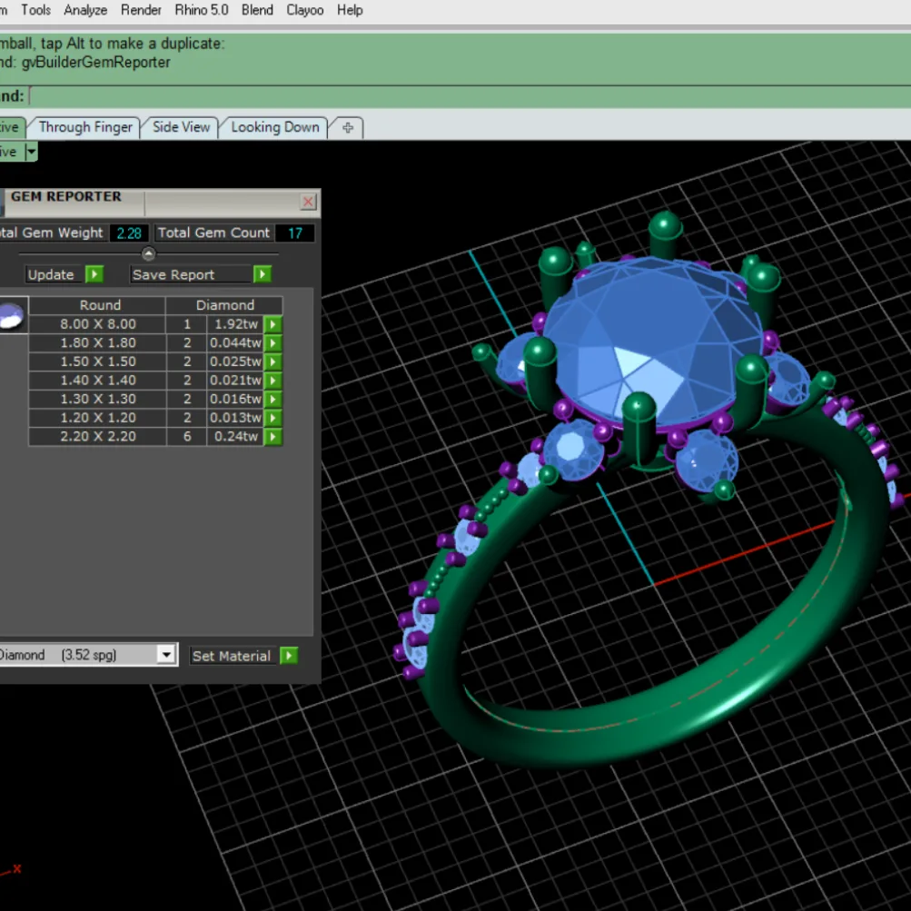 Ring Solitaire Ring Code 1 3D Model — image 4