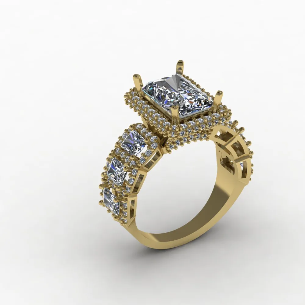 Women's Wedding Band Code 04 3D Model — image 3