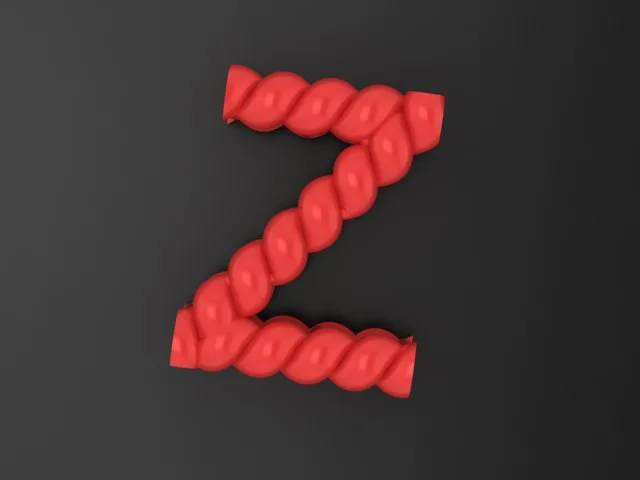 Letter Pendant Z Code M-H-09 3D Model — image 2