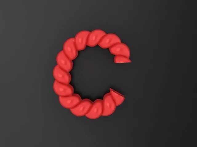 Letters Pendant C Code M-H-17 3D Model — image 2