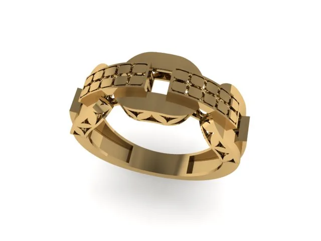 Cut Khor Donat Women's Ring 3D Model