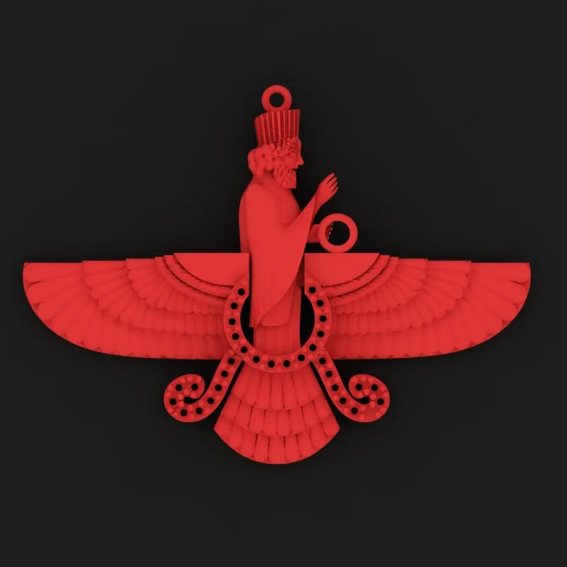 Pendant FARVAHAR Code 01 3D Model — image 2