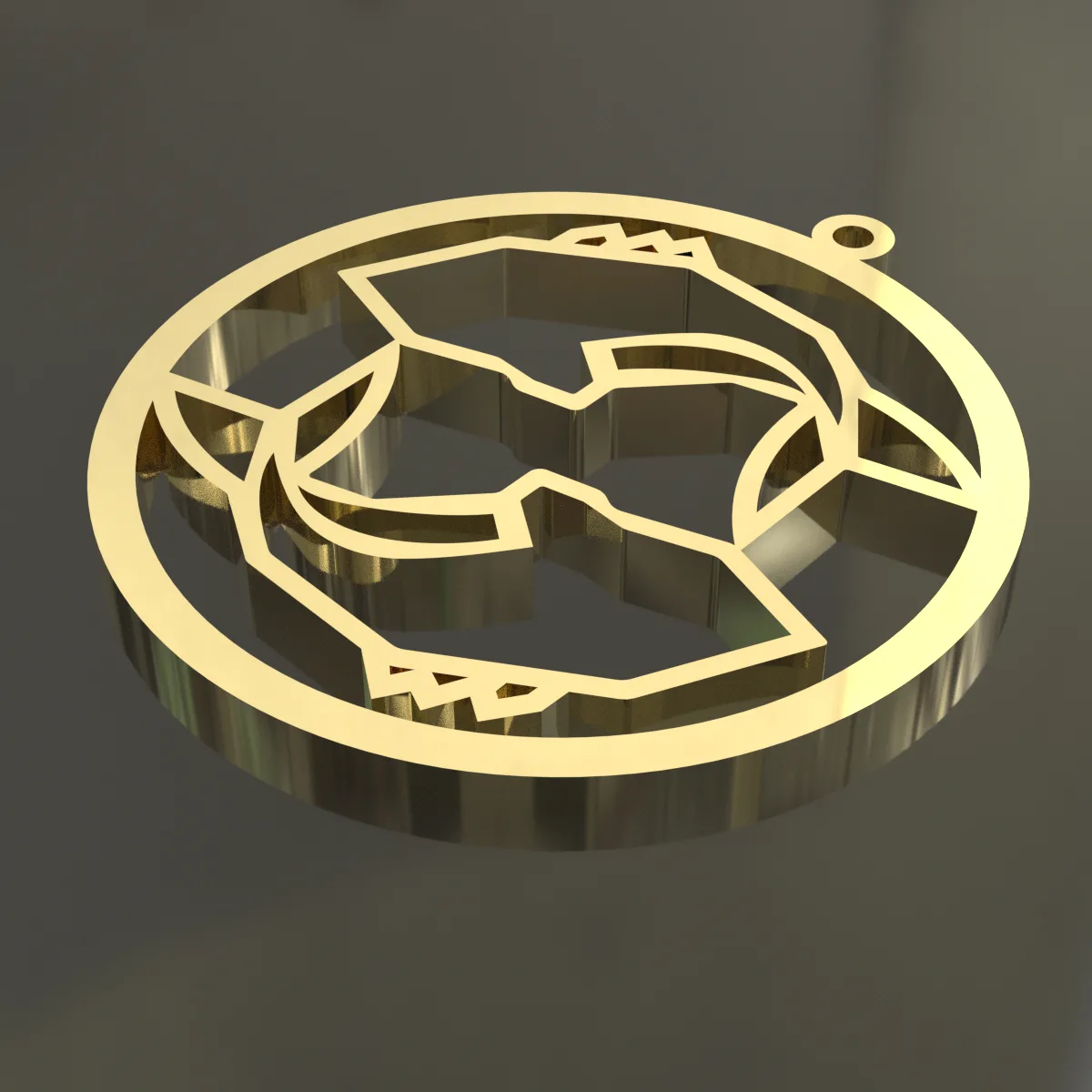 Symbol Moon Asfnd Pendant Necklace Pisces Code 1