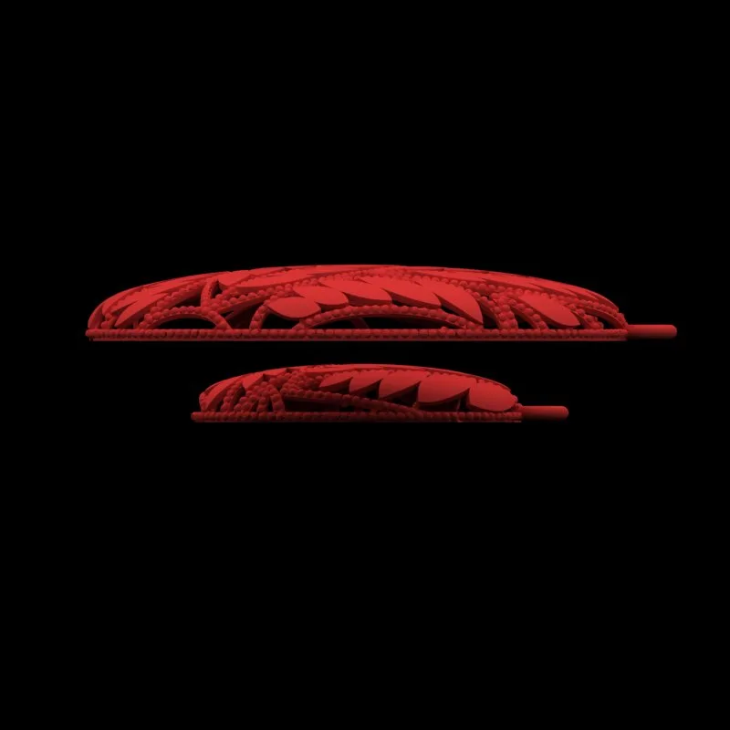 Leaf Half Set Code N-bargi-01 3D Model — image 3