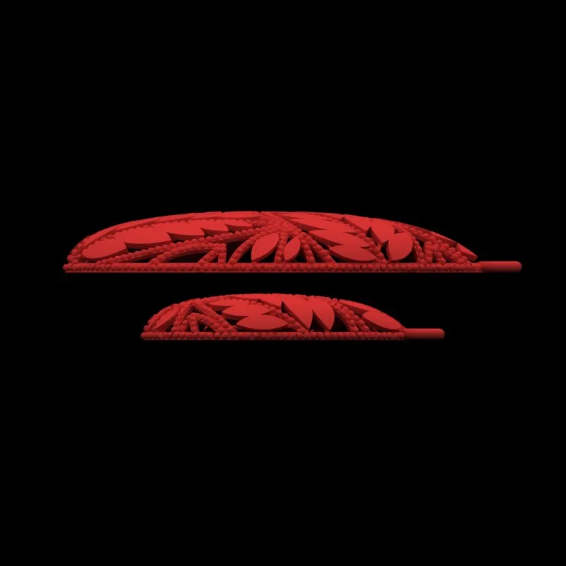 Leaf Half Set Code N-bargi-04 3D Model — image 4