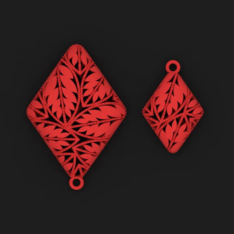 Leaf Half Set Code N-bargi-05 3D Model — image 2