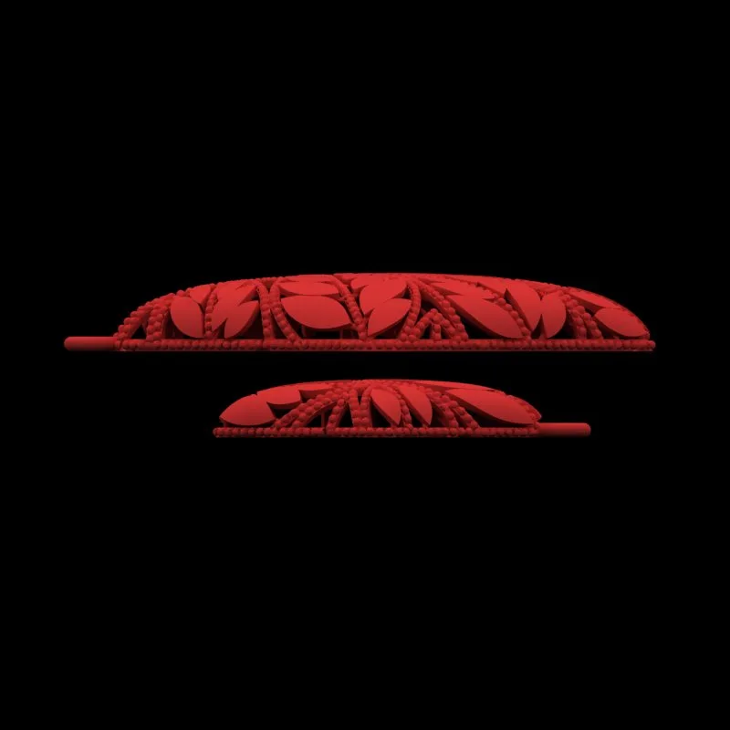 Leaf Half Set Code N-bargi-05 3D Model — image 4