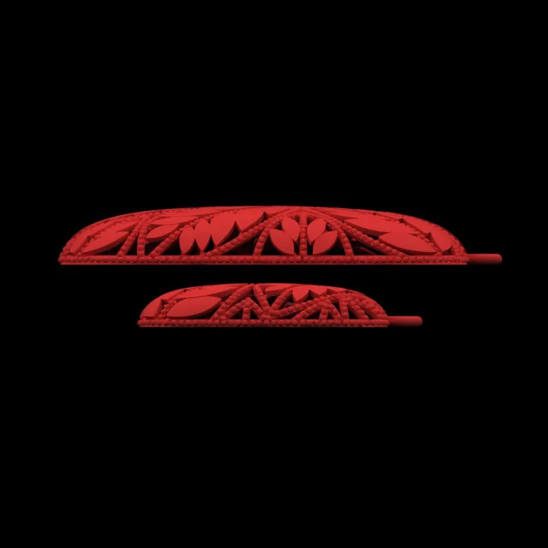 Leaf Half Set Code N-bargi-06 3D Model — image 4