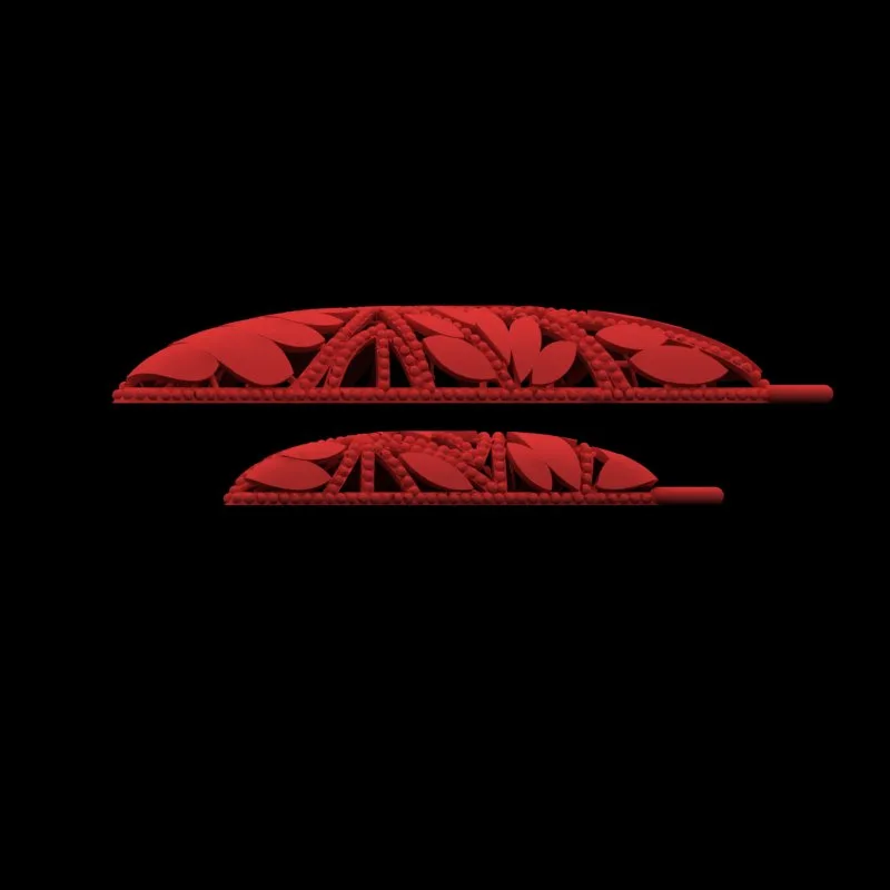 Leaf Half Set Code N-bargi-07 3D Model — image 4