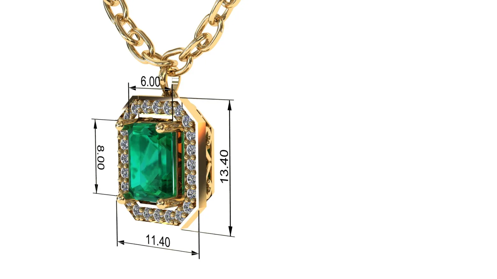 Stone Khor Pendant 3D Model — image 3