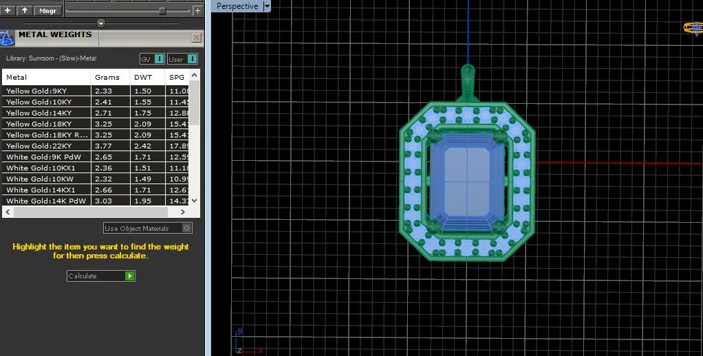 Stone Khor Pendant 3D Model — image 8