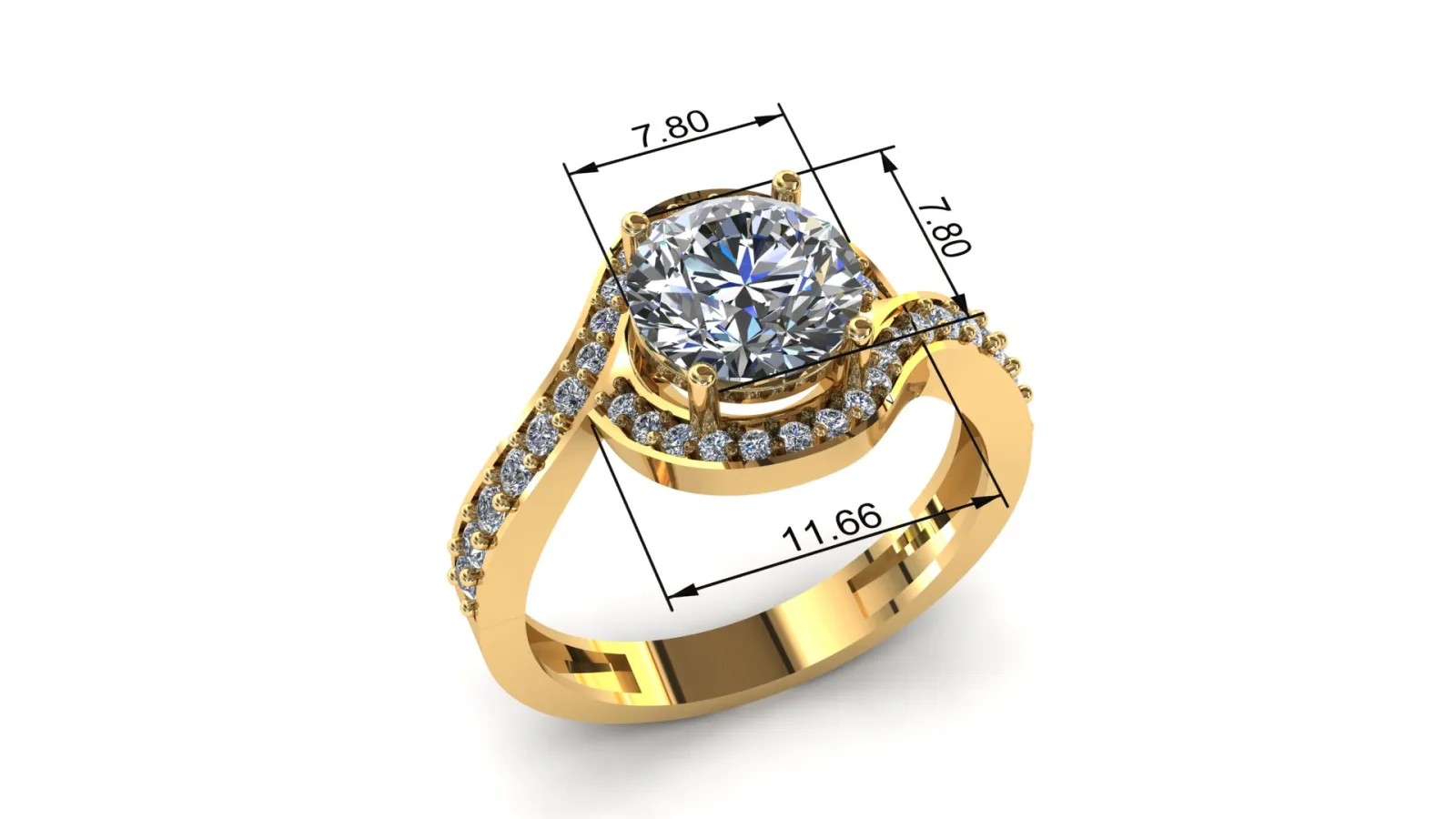 Twist Ring Code 02 3D Model — image 10
