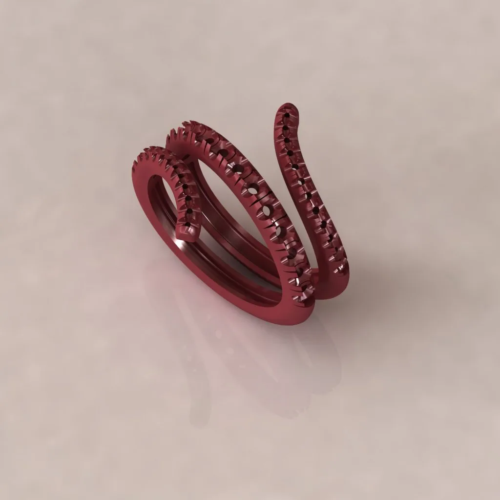 Minimal Twist Ring Jewelry 001 3D Model — image 7