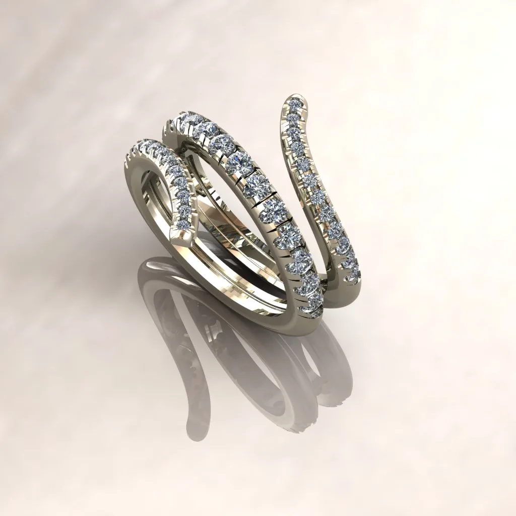 Minimal Twist Ring Jewelry 001 3D Model — image 2