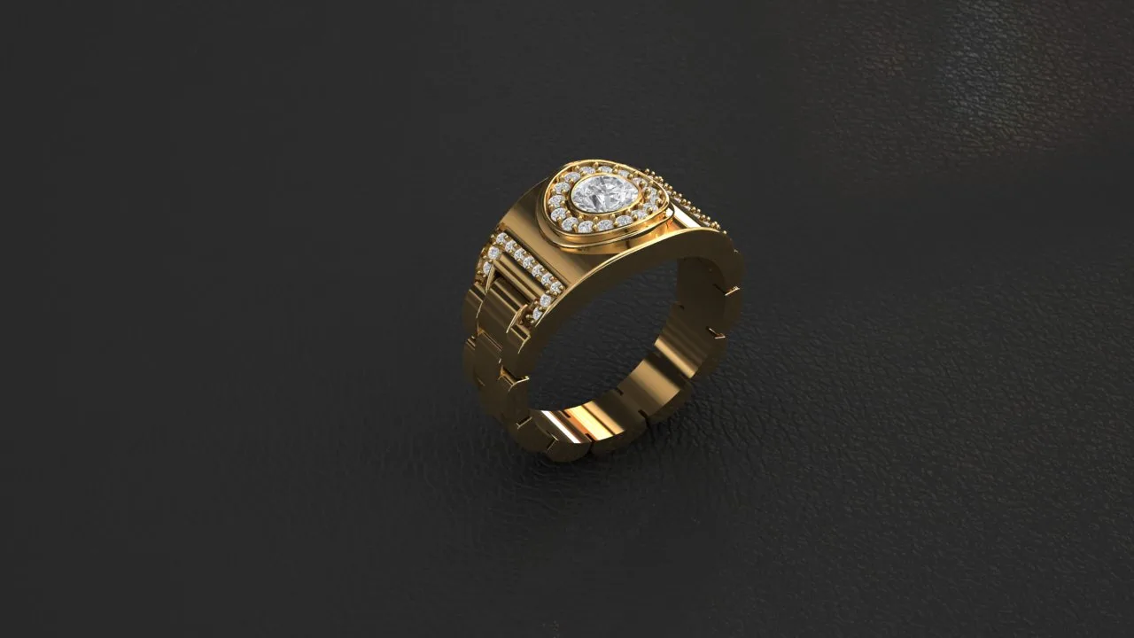 Rolex Men's Ring Jewelry 3D Model — image 2