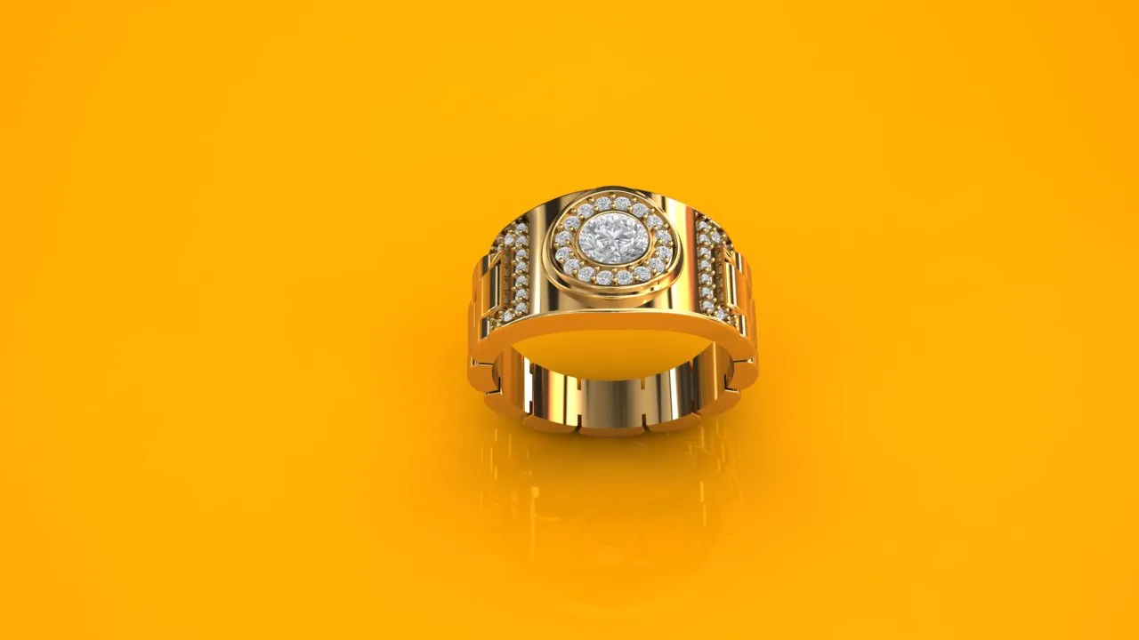 Rolex Men's Ring Jewelry 3D Model