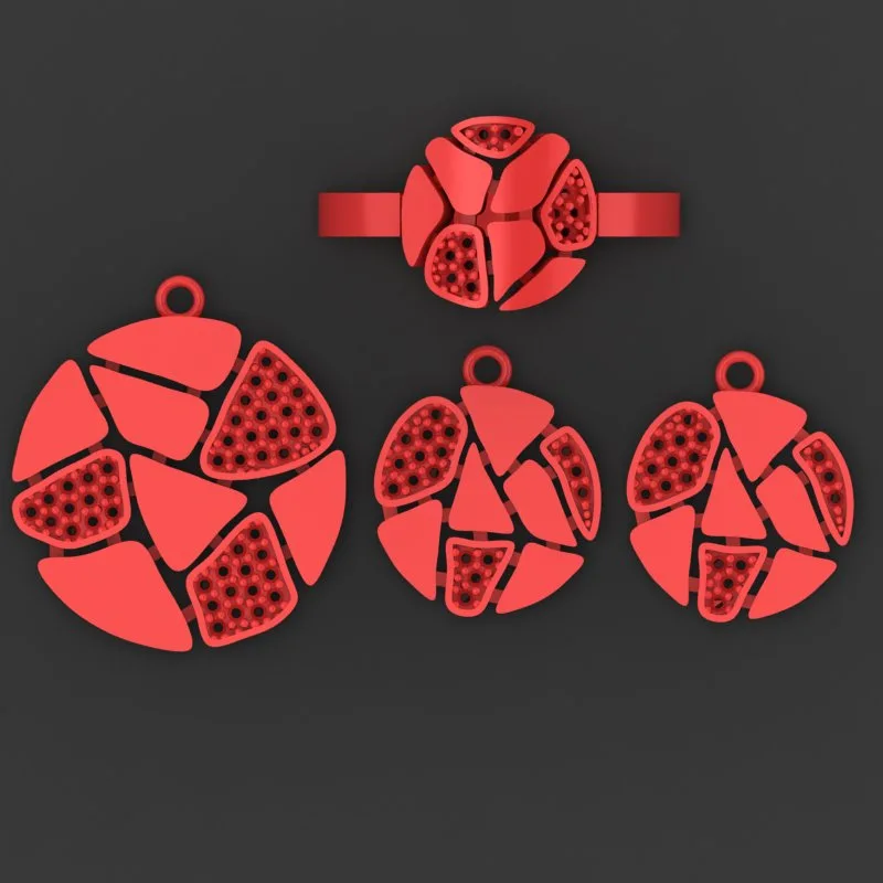 Polki Half Set Code N-polaki-11 3D Model — image 2