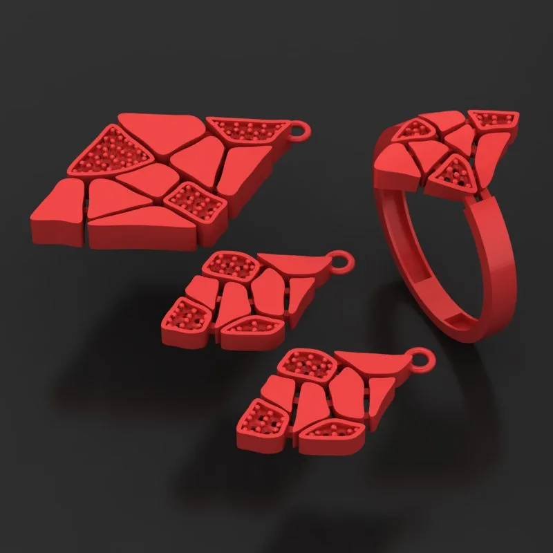Polki Half Set Code N-polaki-12 3D Model