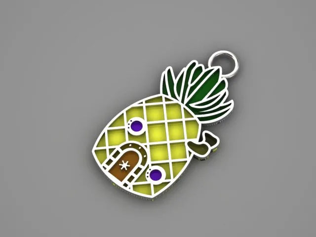 Enamel Khor Pendant 3D Model — image 14