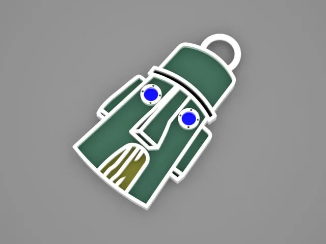 Enamel Khor Pendant 3D Model — image 11