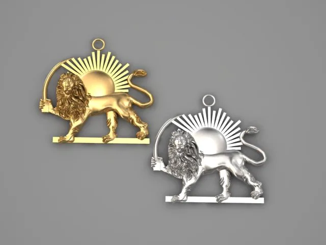 Lion Sun Pendant 3D Model