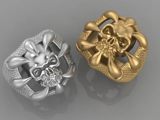 Skull Ring Five 3D Model