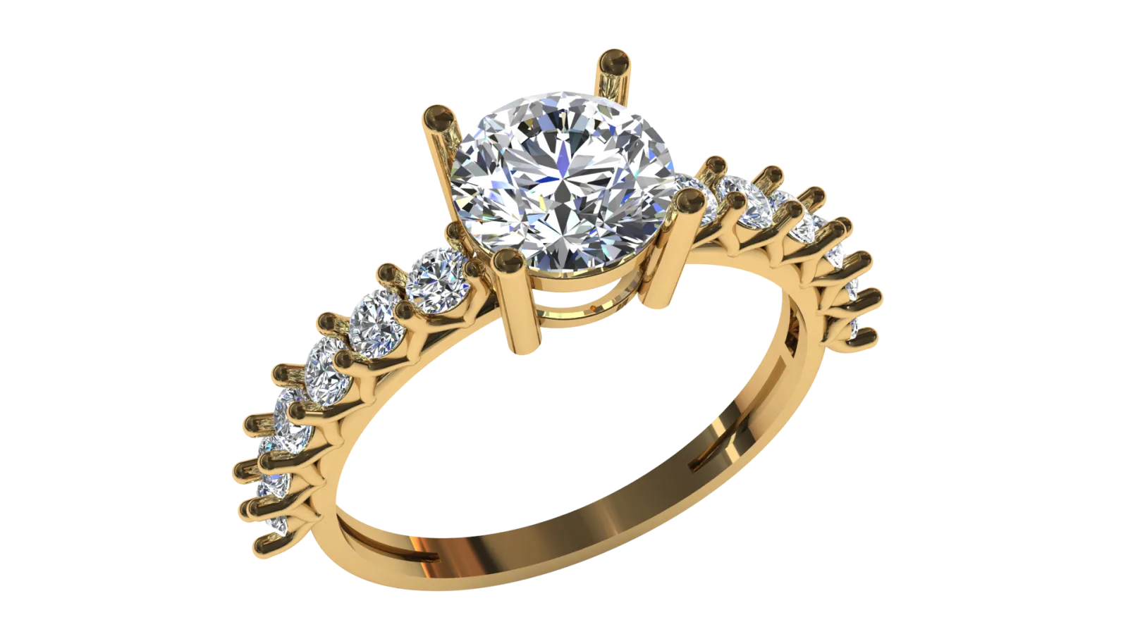 Ring Solitaire Ring Code 3 3D Model — image 3