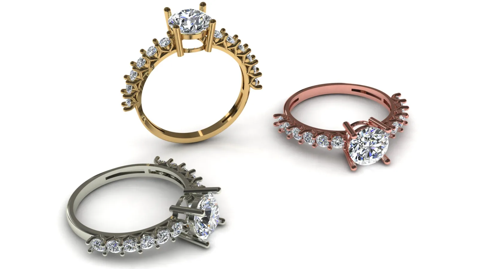 Ring Solitaire Ring Code 3 3D Model — image 2