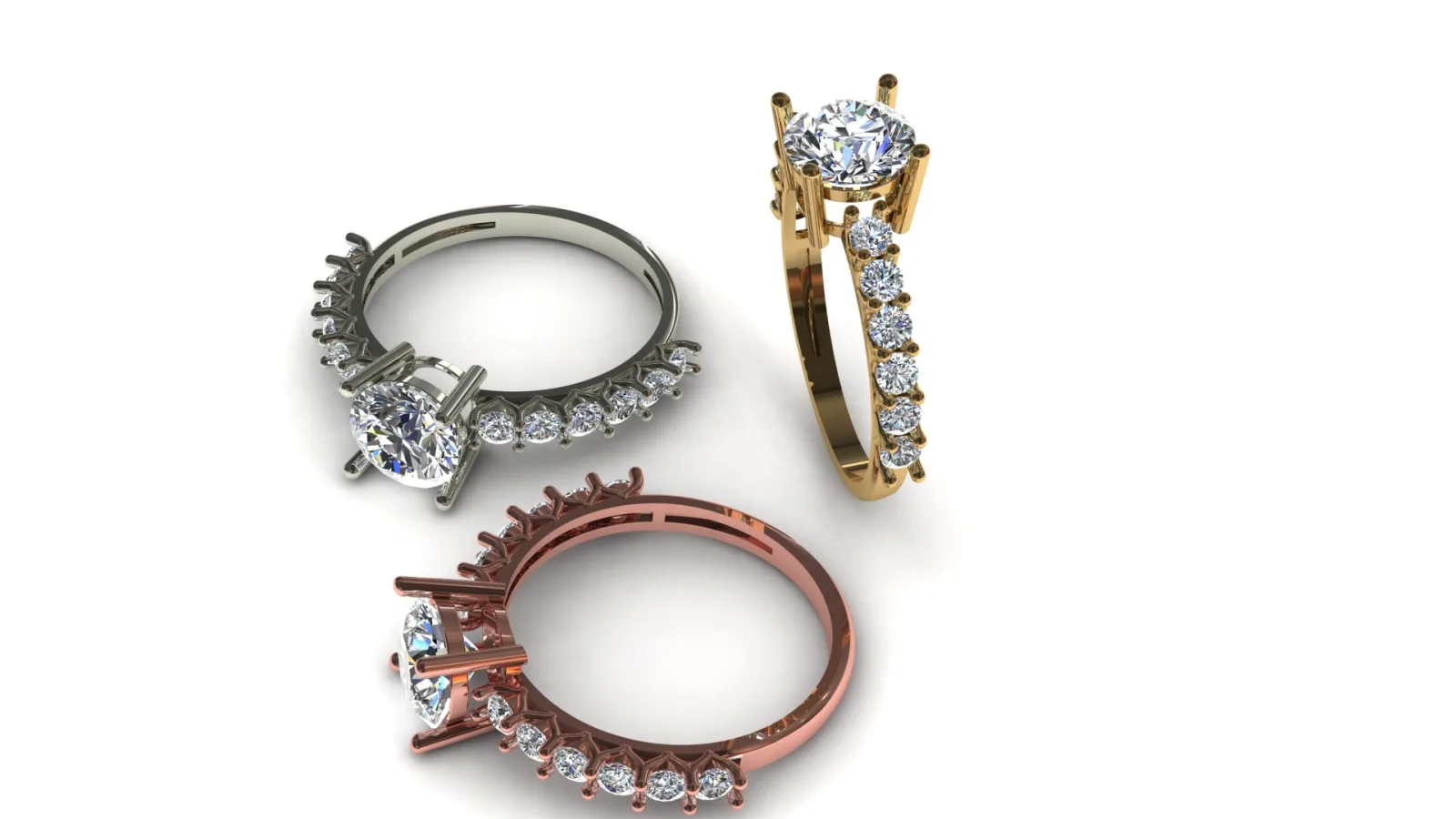 Ring Solitaire Ring Code 3 3D Model — image 4