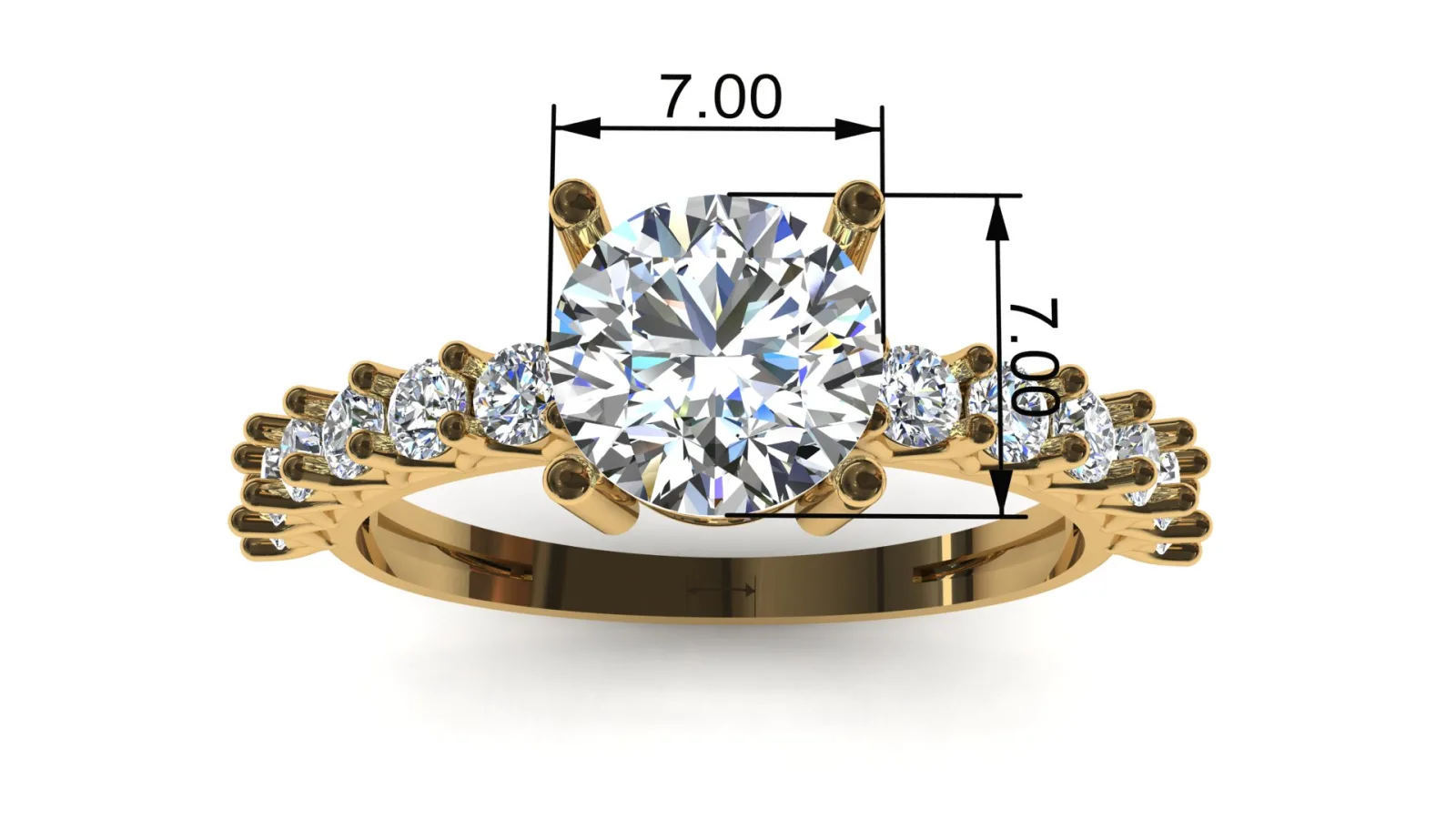 Ring Solitaire Ring Code 3 3D Model — image 6