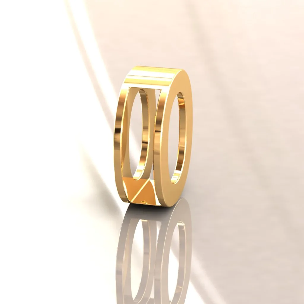 Gold Letters English Ta Pendant K O 3D Model — image 10
