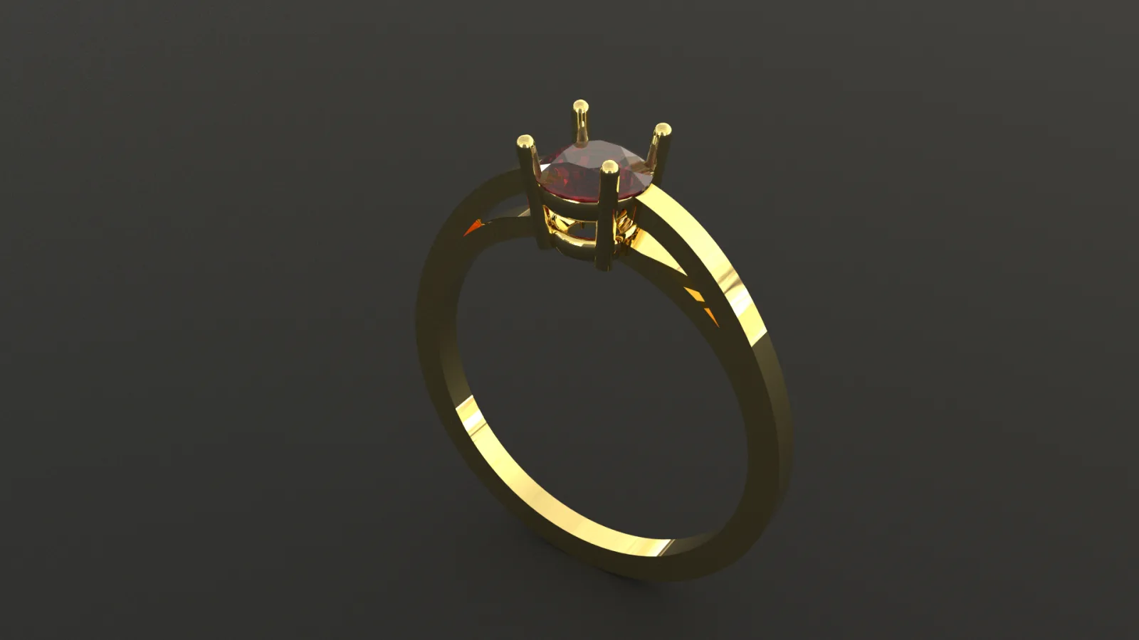 Ring Solitaire Ring Code 005 3D Model