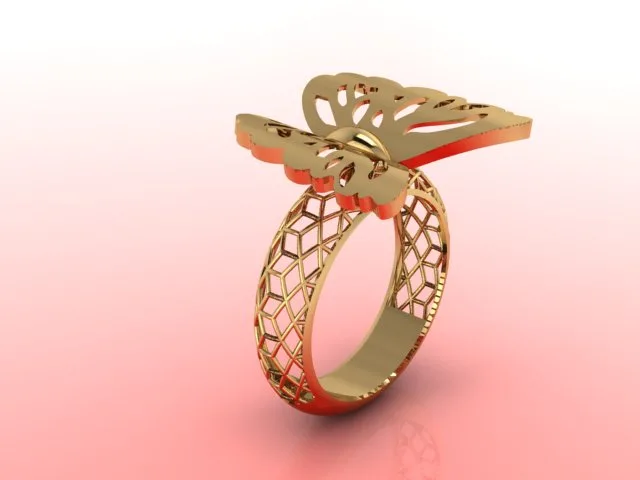 Butterfly Ring 3D Model — image 2