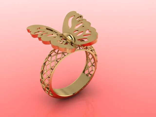 Butterfly Ring 3D Model