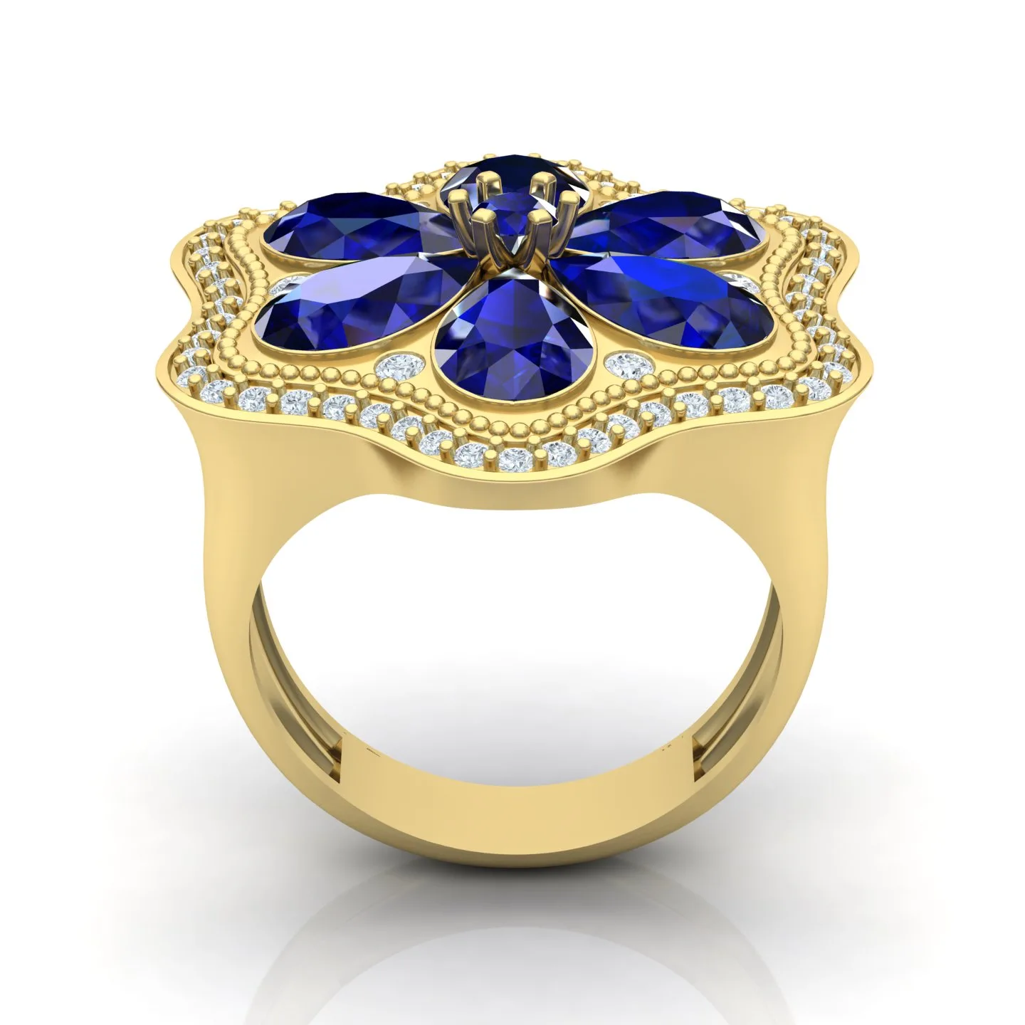 Flower Women's Ring Code 07 3D Model — image 5