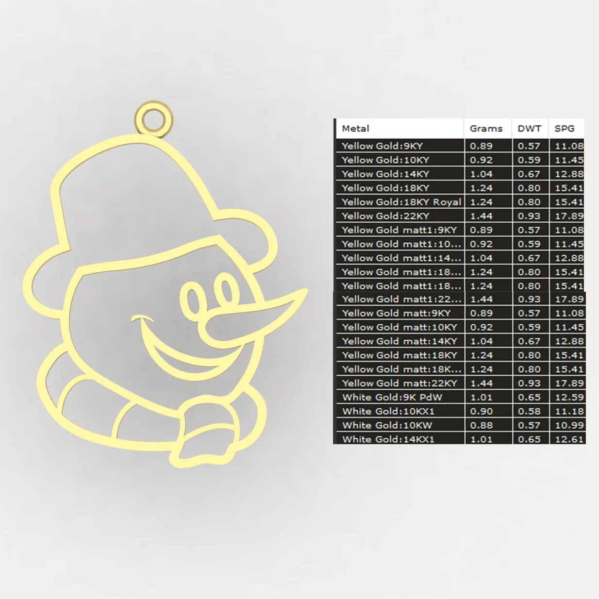 Adm Barfi Pendant Code 02 3D Model — image 3
