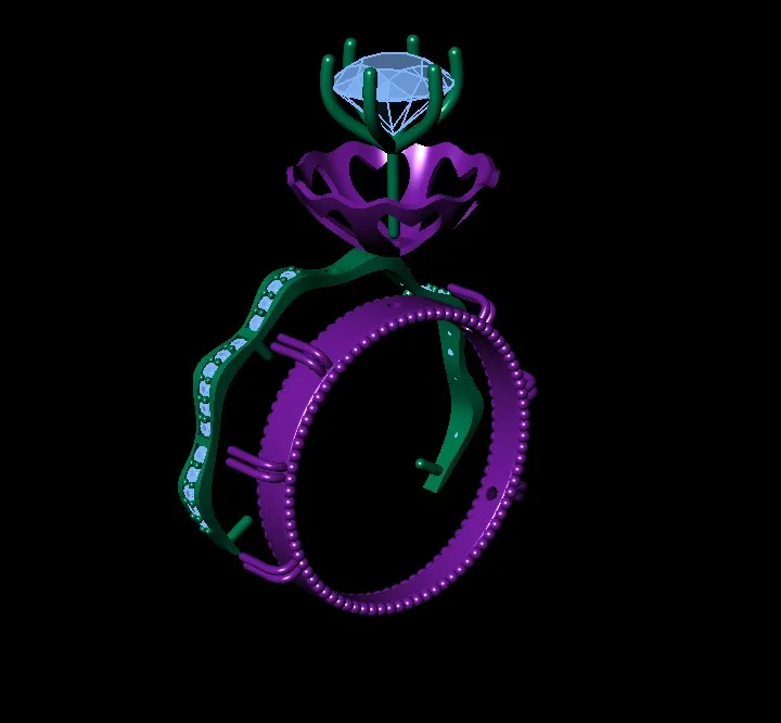 Ring Solitaire Ring Code 09 3D Model — image 2