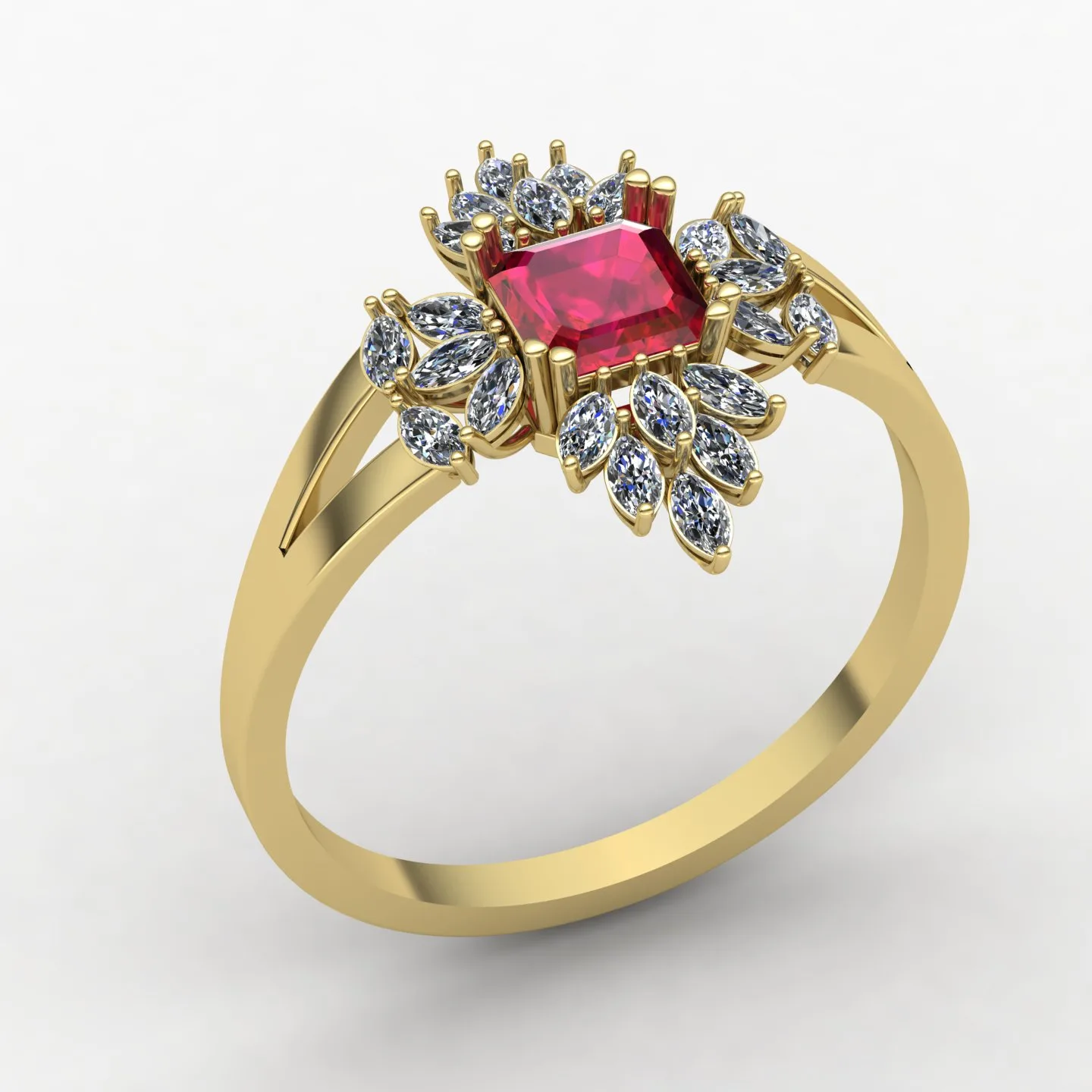 Women's Sabdi Ring Code 03 3D Model — image 5