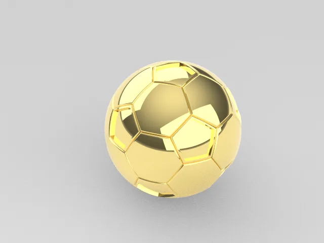 Gold Football Top 3D Model
