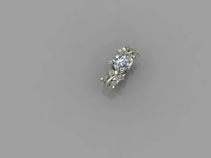 Leaf Ring Code 03 3D Model — image 2