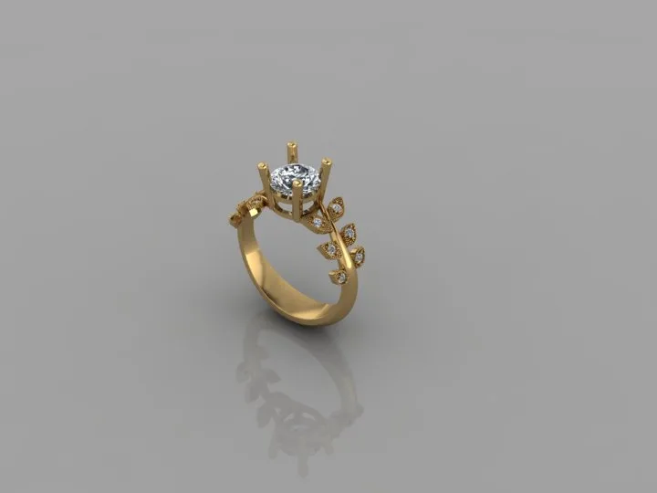 Leaf Ring Code 03 3D Model — image 8